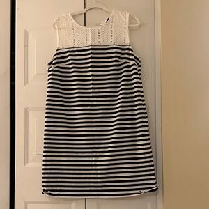Tommy Hilfiger Black and White Striped Midi Dress